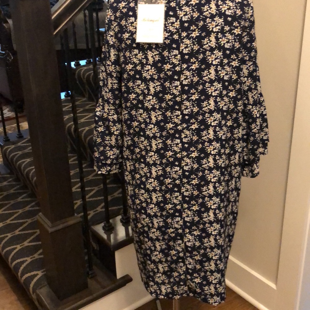 Belongsci Size L. Floral double Bell Sleeve - Picture 4 of 6